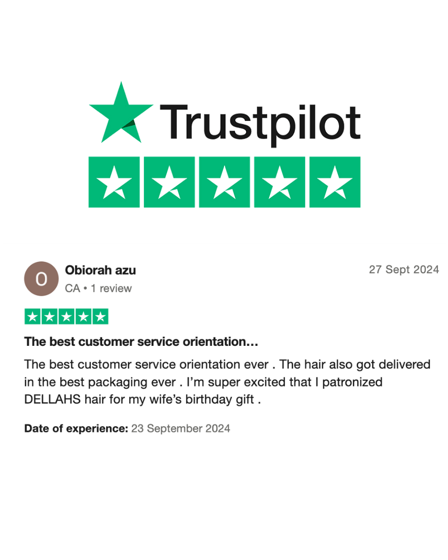 trust pilot review for delahs raw hair as the Best hair extensions in london